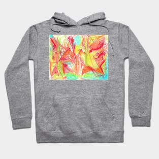 red abstract Hoodie